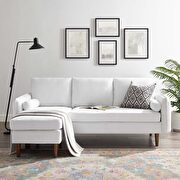 Right or left sectional sofa in white by Modway additional picture 12