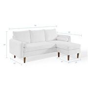 Right or left sectional sofa in white by Modway additional picture 3