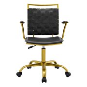 Faux leather office chair in black by Modway additional picture 6