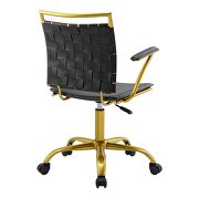 Faux leather office chair in black by Modway additional picture 7
