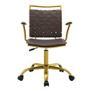 Faux leather office chair in brown by Modway additional picture 6