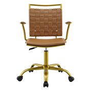Faux leather office chair in tan by Modway additional picture 6