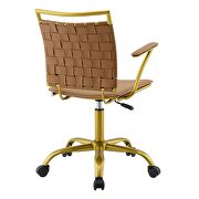 Faux leather office chair in tan by Modway additional picture 7