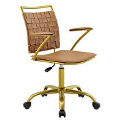 Faux leather office chair in tan by Modway additional picture 9