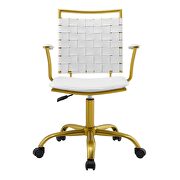 Faux leather office chair in white by Modway additional picture 6