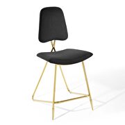 Performance velvet counter stool in black by Modway additional picture 8