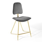 Performance velvet counter stool in gray by Modway additional picture 8