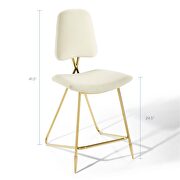 Performance velvet counter stool in ivory by Modway additional picture 9