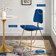 Performance velvet counter stool in navy by Modway additional picture 3