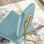 Performance velvet counter stool in sea blue by Modway additional picture 2