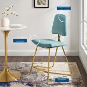 Performance velvet counter stool in sea blue by Modway additional picture 3