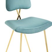 Performance velvet counter stool in sea blue by Modway additional picture 4