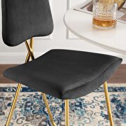 Performance velvet bar stool in black by Modway additional picture 2