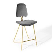Performance velvet bar stool in gray by Modway additional picture 8