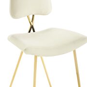 Performance velvet bar stool in ivory additional photo 3 of 7
