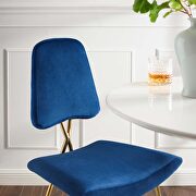 Performance velvet bar stool in navy by Modway additional picture 3