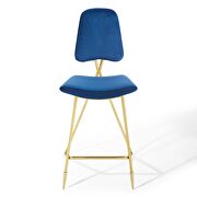 Performance velvet bar stool in navy by Modway additional picture 6