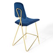 Performance velvet bar stool in navy by Modway additional picture 7