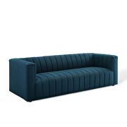 Channel tufted upholstered fabric sofa in azure by Modway additional picture 9