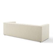Channel tufted upholstered fabric sofa in beige by Modway additional picture 6