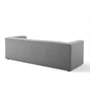 Channel tufted upholstered fabric sofa in light gray by Modway additional picture 8