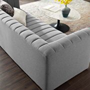 Channel tufted upholstered fabric sofa in light gray by Modway additional picture 10