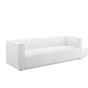 Channel tufted upholstered fabric sofa in white by Modway additional picture 8