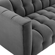 Channel tufted button performance velvet sofa in charcoal by Modway additional picture 7