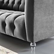 Channel tufted button performance velvet sofa in charcoal by Modway additional picture 8