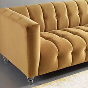 Channel tufted button performance velvet sofa in cognac by Modway additional picture 8