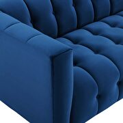 Channel tufted button performance velvet sofa in navy by Modway additional picture 7