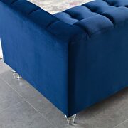Channel tufted button performance velvet sofa in navy by Modway additional picture 8