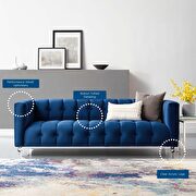 Channel tufted button performance velvet sofa in navy by Modway additional picture 9