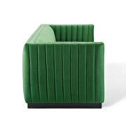Channel tufted velvet sofa in emerald by Modway additional picture 4