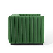 Channel tufted velvet chair in emerald by Modway additional picture 4