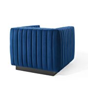 Channel tufted velvet chair in navy by Modway additional picture 5
