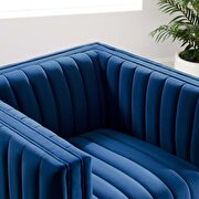 Channel tufted velvet chair in navy by Modway additional picture 8