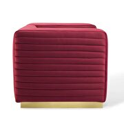 Channel tufted performance velvet accent armchair in maroon by Modway additional picture 4