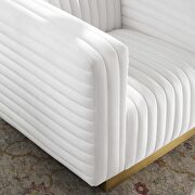 Channel tufted performance velvet accent armchair in white by Modway additional picture 2