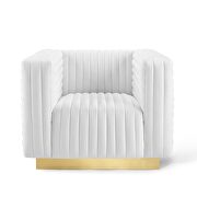 Channel tufted performance velvet accent armchair in white by Modway additional picture 3