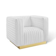 Channel tufted performance velvet accent armchair in white by Modway additional picture 6