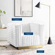 Channel tufted performance velvet accent armchair in white by Modway additional picture 7