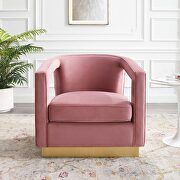 Performance velvet armchair in dusty rose additional photo 2 of 10