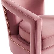 Performance velvet armchair in dusty rose additional photo 5 of 10