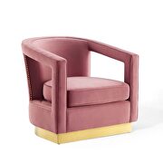 Performance velvet armchair in dusty rose by Modway additional picture 10
