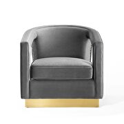Performance velvet armchair in gray by Modway additional picture 8