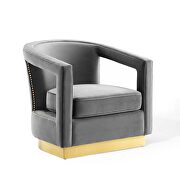 Performance velvet armchair in gray by Modway additional picture 9