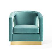 Performance velvet armchair in mint by Modway additional picture 8