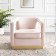 Performance velvet armchair in pink additional photo 2 of 10