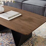 Coffee table in walnut by Modway additional picture 8